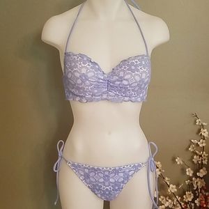 VS Blue beach getaway halter bikini